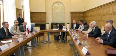 Edgars Rinkevics and Vladimir Litvin