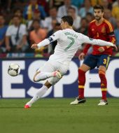 Cristiano Ronaldo and Gerard Pique