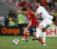 Hugo Almeida and Sergio Busquets