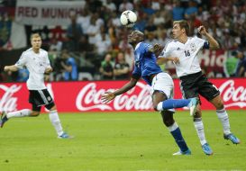 Philipp Lahm and Mario Balotelli