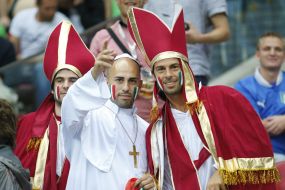 Fans of the national team of Italy 