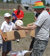 Gifts handed to the children