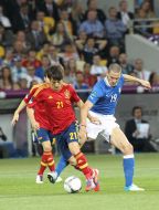 David Silva and Leonardo Bonucci
