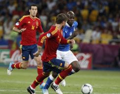 Sergio Ramos, Sergio Busquets and Mario Balotelli