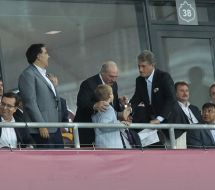 Viktor Yushchenko and Aleksandr Lukashenko with his son Nikolay