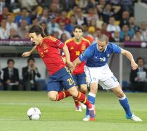 David Silva and Leonardo Bonucci