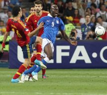 Sergio Busquets and Mario Balotelli