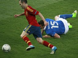 Andres Iniesta and Andrea Barzagli