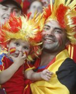 Fans of the national football team of Spain