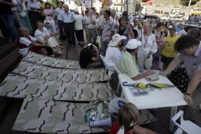 Participants of the mass meeting