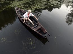 The girl in a boat