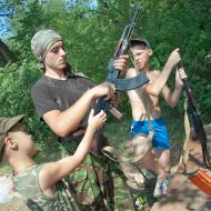 Military preparation is in child's camp