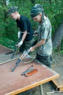 Military preparation is in child's camp