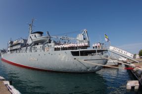The crew aboard the "Donbass"