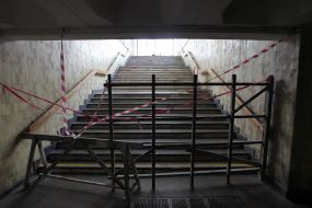 Вихід зі станції метро "Оболонь"