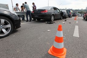 Traffic accident on the Havana bridge in Kiev