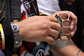 Biker`s brass knuckles