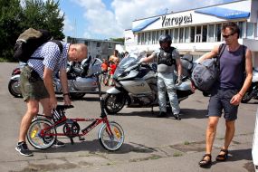 Aviator collects bicycle