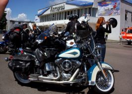 Participant`s of motorcycle festival motorbike