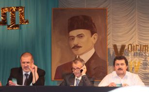 Refat Chubarov, Mustafa Dzhemilev, and Remzi Ilyasov