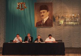 Akhtem Chiygoz, Refat Chubarov, Mustafa Dzhemilev, and Remzi Ilyasov