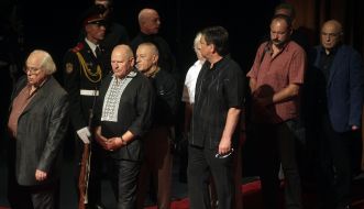 Ivan Drach, Nikolay Zhulinskiy, Dmitriy Stus and Mikhail Reznikovich