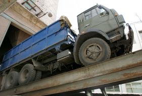 Loading the grain in elevator
