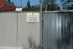 Fence with barbed wire