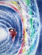 "Rainbow body" painting