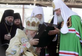 Metropolitan Volodymyr and Patriarсh Kirill
