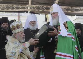Metropolitan Volodymyr and Patriarсh Kirill