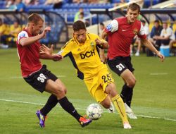 Marlos Romero, Evgeniy Opanasenko and Evgeniy Pisotskiy