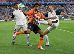 Luiz Adriano, Mladlen Bartulovich and Vitaliy Fedoriv