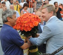 Rinat Akhmetov and Mircea Lucescu