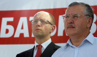 Arseniy Yatsenyuk and Anatoliy Gritsenko