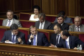 Петр Порошенко, Александр Лавринович, Юрий Колобов и Сергей Тигипко