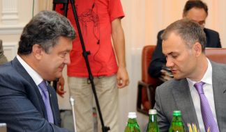 Petr Poroshenko and Vitaliy Zakharchenko