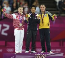Denis Ablyazin, Yang Hak Seon and Igor Radivilov