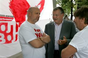 Aleksandr Turchinov, Anatoliy Gritsenko and Aleksandr Abdullin