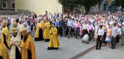 Participants of religious procession
