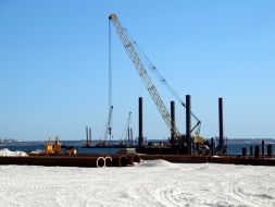 Construction of container terminal