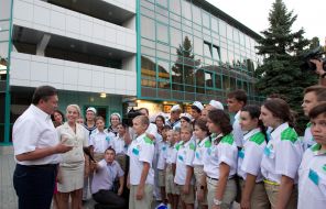 Virtor Yanukovich and Yelena Poddubnaya