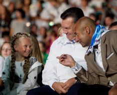 Anastasiya Petrik, Viktor Yanukovich and Igor Krutoy