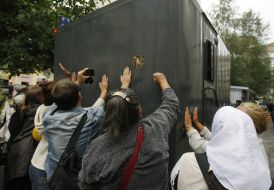 Participants of the mass meeting