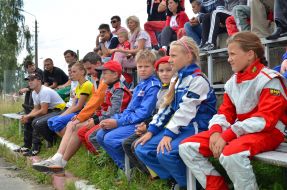The young participants of carting races