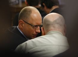 Arsenij Yatsenyuk and Aleksandr Turchinov