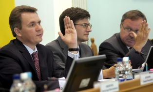 Vladimir Shapoval, Andrey Magera and Mikhail Okhendovskiy