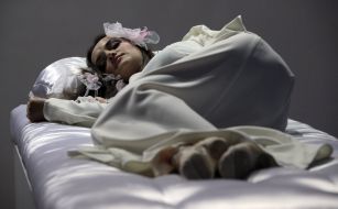 The girl in the image of Sleeping Beauty