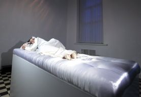 The girl in the image of Sleeping Beauty