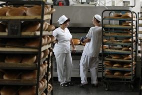 Workers at the plant